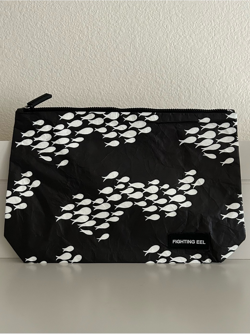Fighting Eel Tyvek Zipper Medium Pouch (Fish)